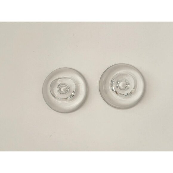 Orrefors Signed Kosta Boda Pair of Glass Crystal Vintage Votive Candle Holders - Picture 7 of 10